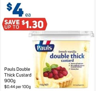 Foodland Pauls Double Thick Custard 900g offer