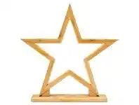 LivingStyles Bilto Bamboo LED Table Lamp, Small Star, Natural offer