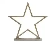LivingStyles Bilto Bamboo LED Table Lamp, Large Star, Grey Wash offer