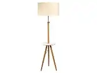 LivingStyles Alex Bamboo Tripod Adjustable Floor Lamp, Natural / Beige offer