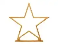 LivingStyles Bilto Bamboo LED Table Lamp, Large Star, Natural offer