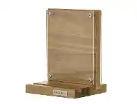 LivingStyles Masterpro Acacia Timber Magnetic Knife Block & Recipe Holder offer