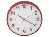 LivingStyles Kate Round Wall Clock, 31cm, Red offer