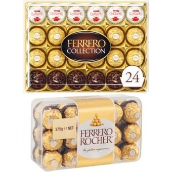 Coles Ferrero rocher 30 pack 375g or collection chocolate gift box 24 pack 269g offer