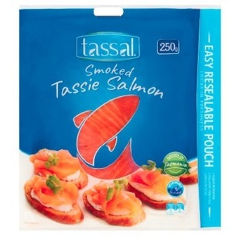 Coles Tassal sliced smoked salmon 250g offer