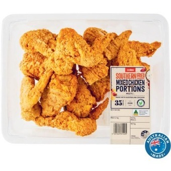 Coles Coles rspca approved chicken mixed portions southern fried offer