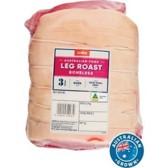 Coles Coles australian pork leg roast boneless offer