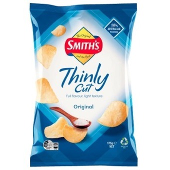 Coles Smith's thinly cut potato chips 175g offer