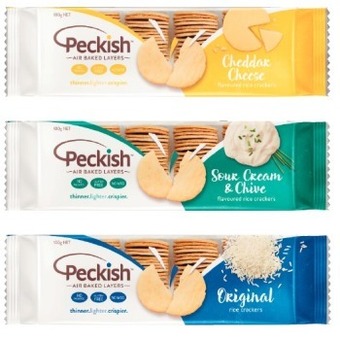 Coles Peckish white rice crackers 100g offer
