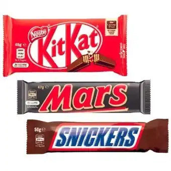 Coles Mars or nestlé medium bars 35g-56g or violet crumble bar 50g offer
