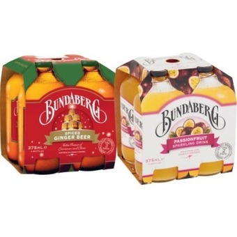 Coles Bundaberg brewed drink 4x375ml offer