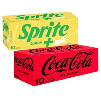 Coles Coca-cola, fanta or sprite soft drink 10x375ml offer