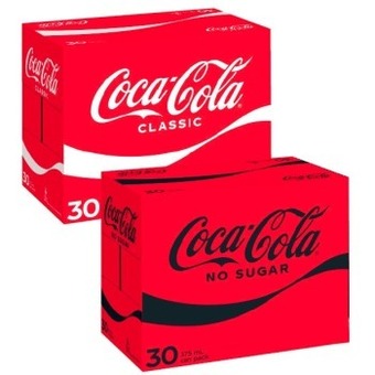 Coles Coca-cola soft drink 30x375ml offer