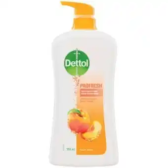 Coles Dettol profresh peach & raspberry shower gel 950ml offer