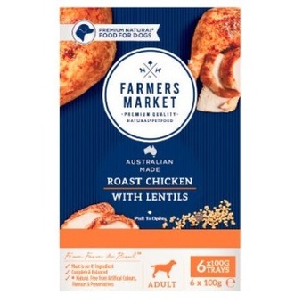 Coles Farmers market dog food 6x100g offer
