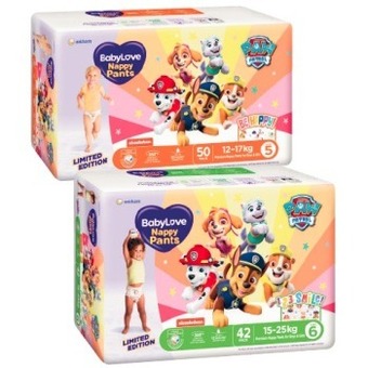 Coles Babylove jumbo nappy pants 42 pack-56 pack offer