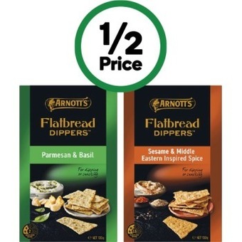 Woolworths Arnott’s flatbread dippers 130g offer