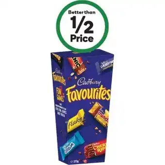 Woolworths Cadbury favourites 352-373g offer