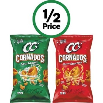Woolworths Cc’s cornados corn chips 110g offer