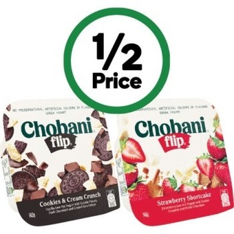 Woolworths Chobani flip yogurt 140g – from the fridge offer