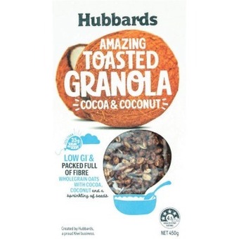 Woolworths Hubbards muesli, clusters or granola 450g offer