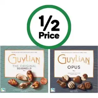 Woolworths Guylian opus 180g or chocolate seashells 250g offer