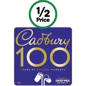 Woolworths Cadbury 100 year gift box 580g offer