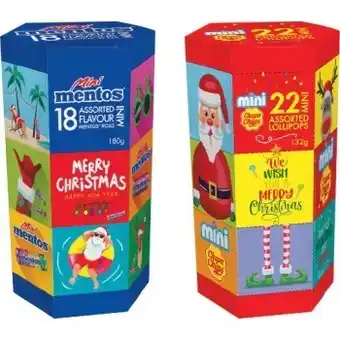 Chupa chups or mini mentos christmas tube 132-180g