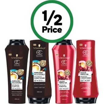 Woolworths Schwarzkopf extra care shampoo or conditioner 400ml offer
