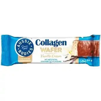 Woolworths Aussie bodies collagen wafer vanilla cream 34g† offer