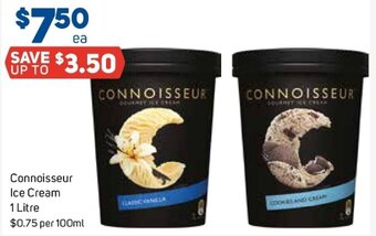Foodland Connoisseur Ice Cream 1L offer