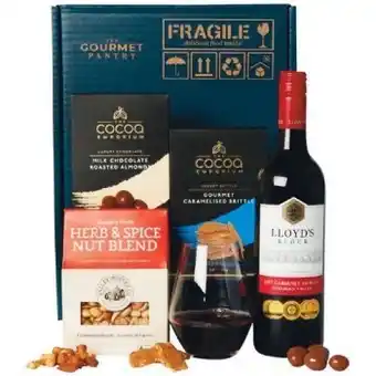 Woolworths Gourmet treats red wine & gourmet treats gift hamper* offer