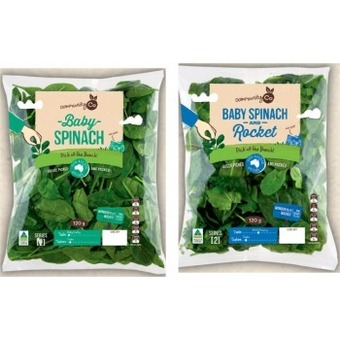 IGA Community co baby spinach, spinach & rocket or aussie mix 120g offer
