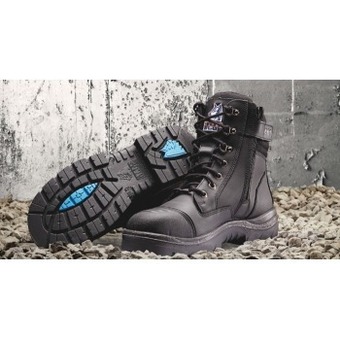 RSEA Safety Steel blue southern cross zip sided lace up safety boots with scuff cap offer