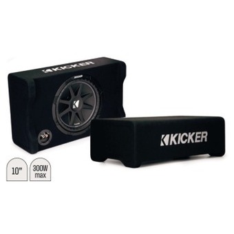 Autobarn Kicker 10” comp down firing subwoofer in custom enclosure offer
