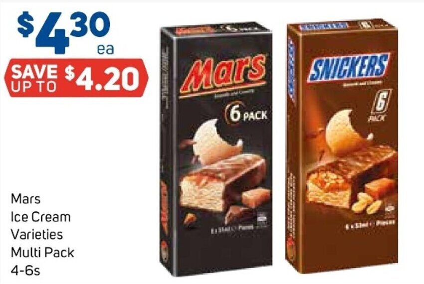 Mars Ice Cream Varieties Multi Pack 46s offer at Foodland