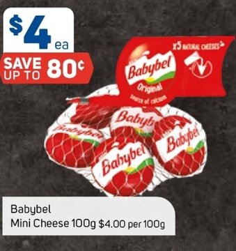 Foodland Babybel Mini Cheese 100g offer