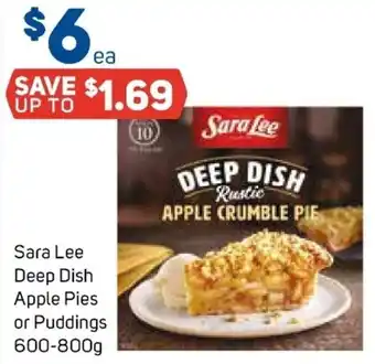 Foodland Sara Lee Deep Dish Apple Pies or Puddings 600-800g offer