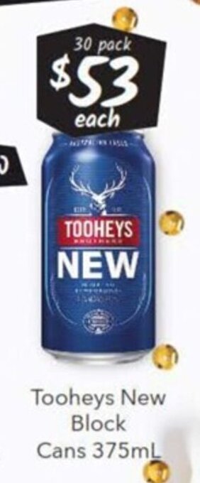 Cellarbrations Tooheys New Block Cans 375ml offer