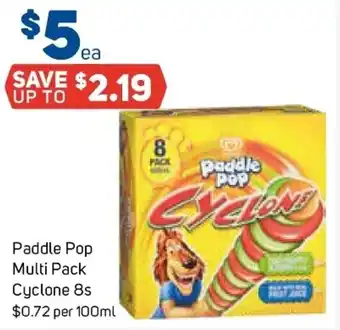 Foodland Paddle Pop Multi Pack Cyclone 8s offer