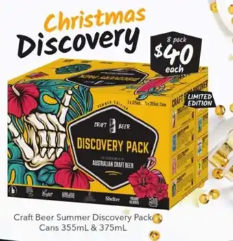 Cellarbrations Craft Beer Summer Discovery Pack Can 355ml & 375ml offer