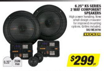 Autobarn 6.25" KS Series 2 Way Component Speakers offer