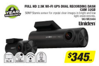 Autobarn Full HD 2.5K Wi-fi GPS Dual Recording Dash Cam 32gb offer