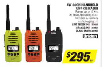 Autobarn 5W 80CH Handheld UHF CB Radio offer