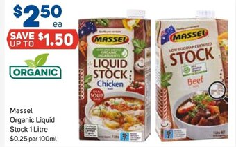Foodland Massel Organic Liquid Stock 1 Litre offer