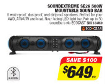 Autobarn Soundextreme SE26 500W Mountable Sound Bar offer