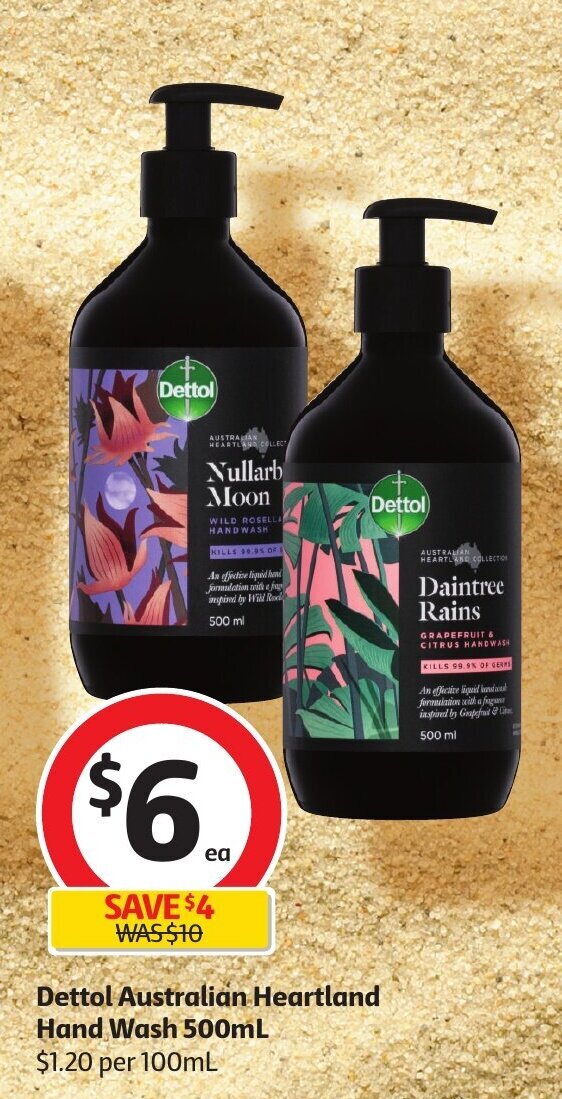 Dettol Australian Heartland Hand Wash 500ml offer at Coles