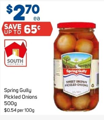 Foodland Spring Gully Pickled Onions 500g offer