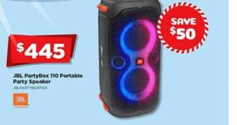 Joyce Mayne Jbl partybox 110 portable party speaker offer
