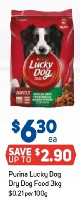 Foodland Purina Lucky Dog Dry Dog Food 3Kg offer